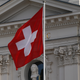 The Swiss flag is seen on September 27, 2020 in Zurich, Switzerland.
